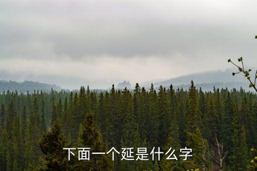 下面一個延是什么字