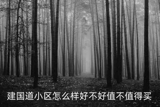 建國道小區怎么樣好不好值不值得買