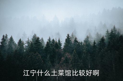 江寧什么土菜館比較好啊