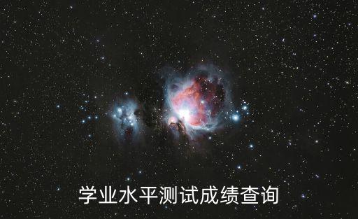 學業水平測試成績查詢