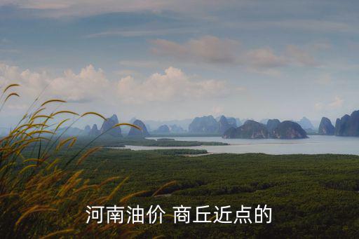 河南油價 商丘近點的