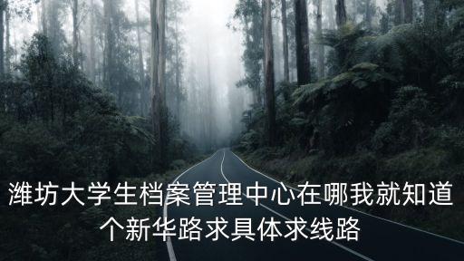 濰坊大學(xué)生檔案管理中心在哪我就知道個新華路求具體求線路