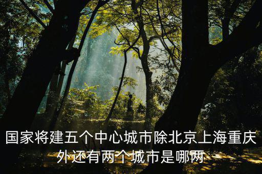 五個中心，五大中心城市是什么