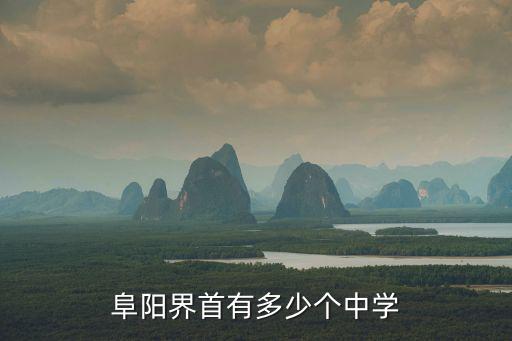 阜陽界首有多少個中學
