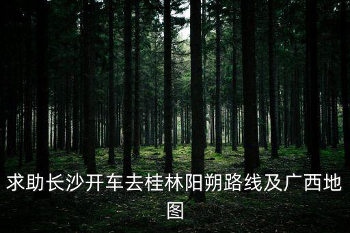 求助長沙開車去桂林陽朔路線及廣西地圖