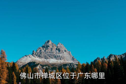 佛山禪城，禪城是在佛山的嗎