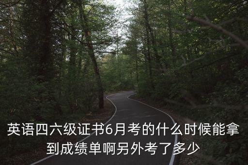 四六級什么時候出成績，英語四級考完后多久公布成績