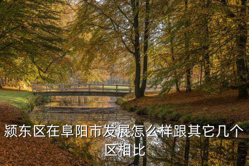 潁東區(qū)在阜陽(yáng)市發(fā)展怎么樣跟其它幾個(gè)區(qū)相比