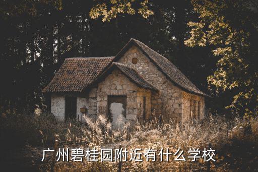廣州碧桂園附近有什么學校