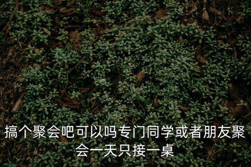 搞個聚會吧可以嗎專門同學或者朋友聚會一天只接一桌
