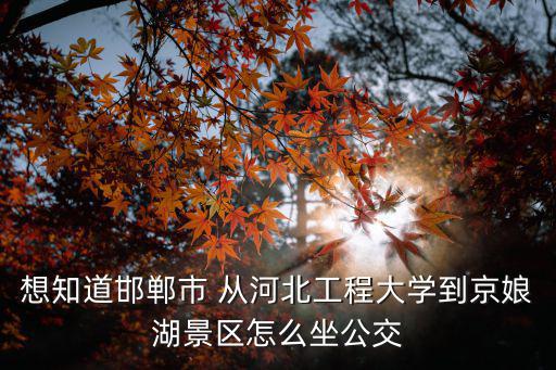 想知道邯鄲市 從河北工程大學(xué)到京娘湖景區(qū)怎么坐公交