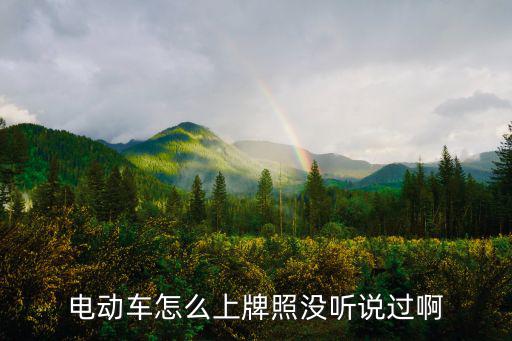 電動車怎么上牌照沒聽說過啊