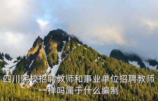 四川院校招聘教師和事業單位招聘教師一樣嗎屬于什么編制