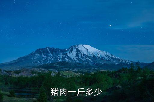 豬肉一斤多少