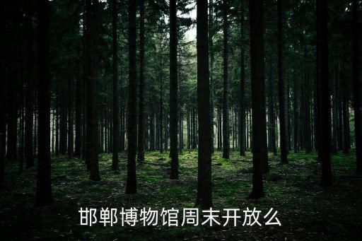 邯鄲博物館周末開放么