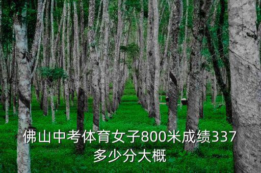 佛山中考體育女子800米成績337多少分大概