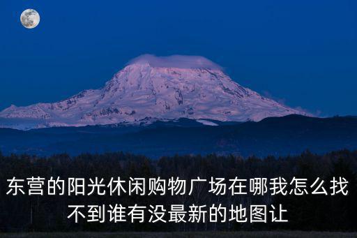 東營的陽光休閑購物廣場在哪我怎么找不到誰有沒最新的地圖讓