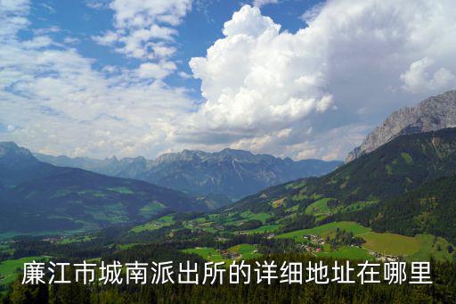 廉江市城南派出所的詳細地址在哪里