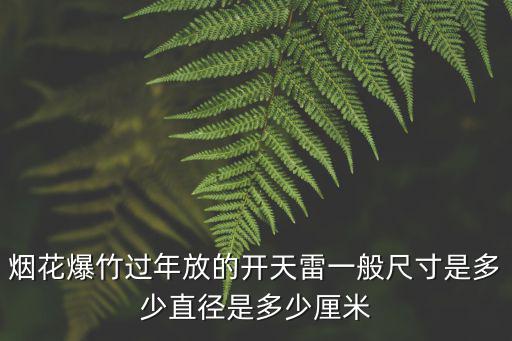 煙花爆竹過年放的開天雷一般尺寸是多少直徑是多少厘米