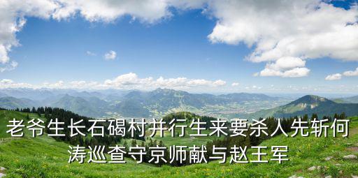 石碣村，老爺生長石碣村稟性生來要殺人 先斬京師獻與趙王君趙官家趙