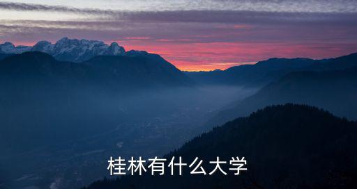 桂林有什么大學