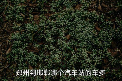 鄭州到邯鄲哪個汽車站的車多