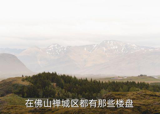 在佛山禪城區(qū)都有那些樓盤