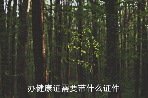 辦健康證需要帶什么證件