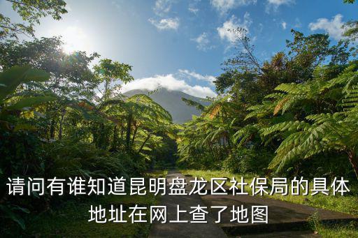請問有誰知道昆明盤龍區社保局的具體地址在網上查了地圖