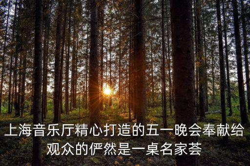 上海音樂(lè)廳精心打造的五一晚會(huì)奉獻(xiàn)給觀眾的儼然是一桌名家薈