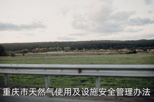 重慶市天然氣使用及設(shè)施安全管理辦法