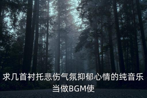 求幾首襯托悲傷氣氛抑郁心情的純音樂當做BGM使