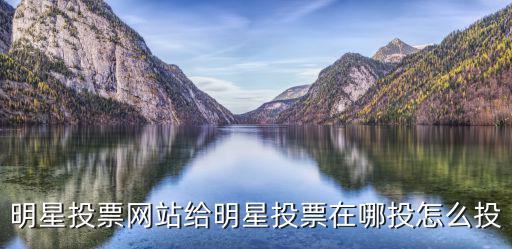 明星投票網(wǎng)站，哪個網(wǎng)站能給明星投票快點回復謝啦