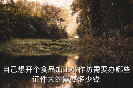 自己想開個食品加工小作坊需要辦哪些證件大約需要多少錢
