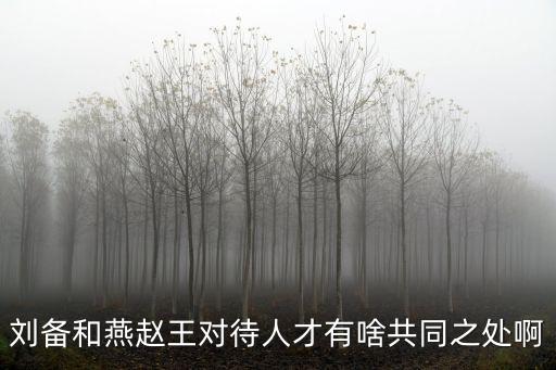 劉備和燕趙王對待人才有啥共同之處啊