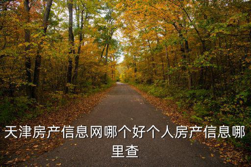 天津房產信息網哪個好個人房產信息哪里查