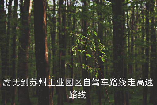 尉氏到蘇州工業園區自駕車路線走高速路線