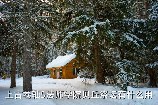 上古卷軸5法師學(xué)院貝丘祭壇有什么用