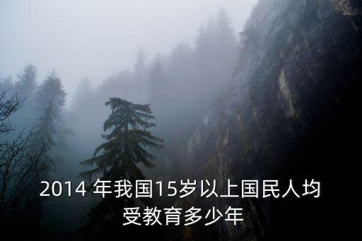 平均受教育年限，中國青年平均受教育年限