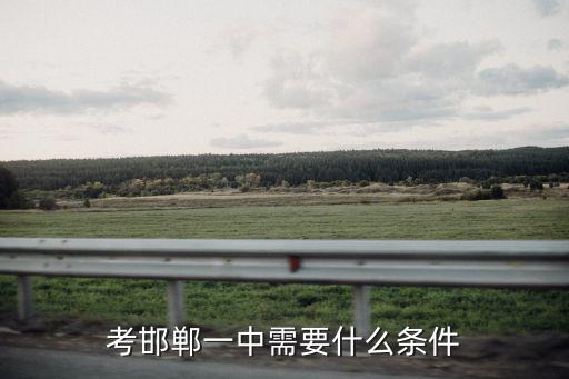 考邯鄲一中需要什么條件
