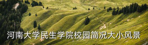 河南大學(xué)民生學(xué)院校園簡況大小風景