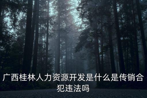 廣西桂林人力資源開發(fā)是什么是傳銷合犯違法嗎