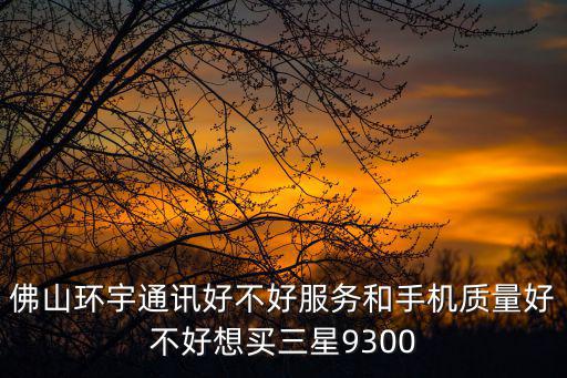 佛山環宇通訊好不好服務和手機質量好不好想買三星9300