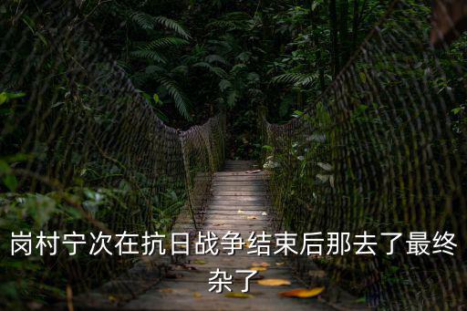 崗村，崗村寧次在抗日戰(zhàn)爭結(jié)束后那去了最終雜了