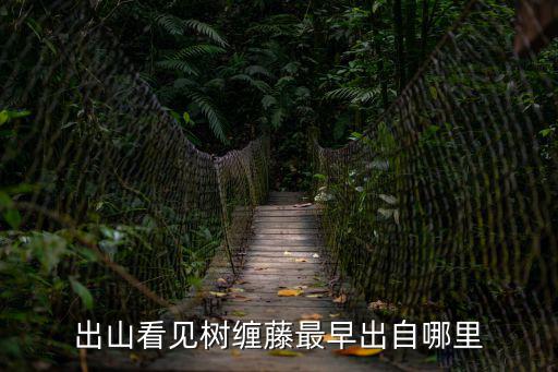 樹纏藤，出山看見樹纏藤最早出自哪里