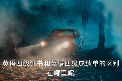 英語四級證書和英語四級成績單的區別在哪里呢