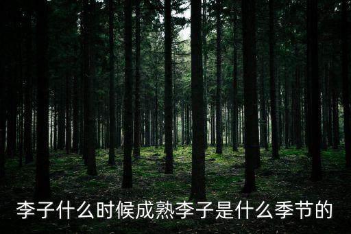 李子什么時候成熟，李子還有多久成熟