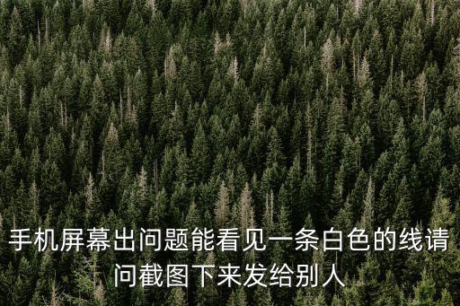 手機屏幕出問題能看見一條白色的線請問截圖下來發給別人