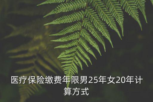 醫(yī)療保險(xiǎn)繳費(fèi)年限男25年女20年計(jì)算方式