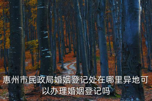 惠州市民政局，惠州市民政局婚姻登記處在哪里